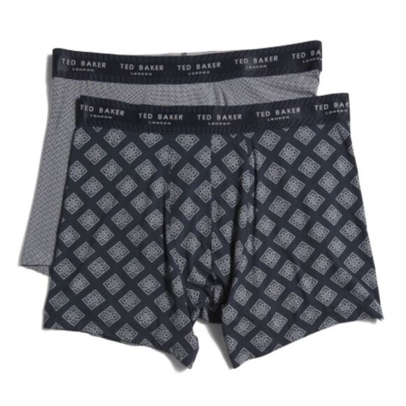 Ted Baker S Multicolored Gray Navy Blue Boxer Briefs - Picture 1 of 5